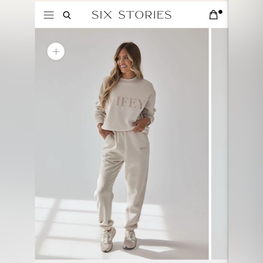 Cream Women's Crew Neck Sweater + sweatpants